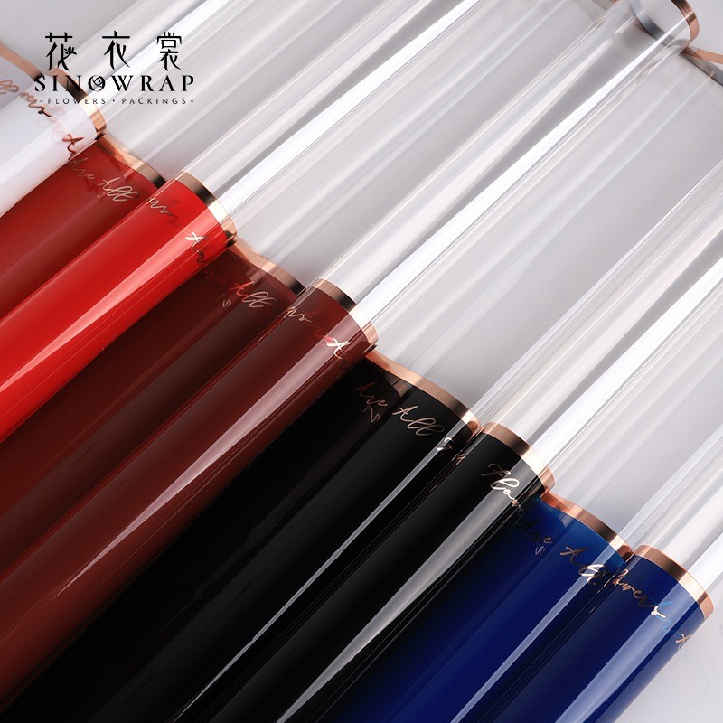 

WRAPPING PAPER OPP TRANSLUCENT SET BENING LIST GOLD / MOTIF TEXT GOLD CELLOPHANE BOUQET PLASTIC WATERPROFF PAPER BUKET DEKORASI HIASAN KERTAS