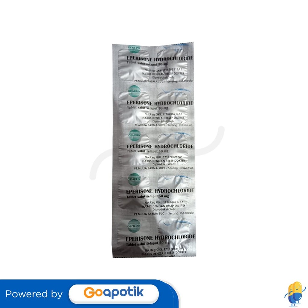 Eperisone Mulia 50 Mg Strip 10 Tablet