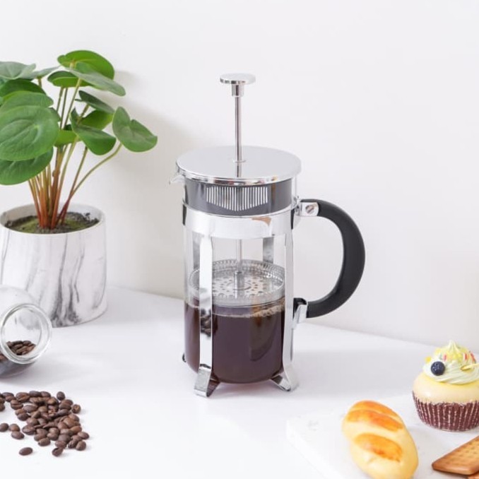 Teko Kopi French Press 1 Liter DELICIA Teko Kopi Kaca Borossilicate