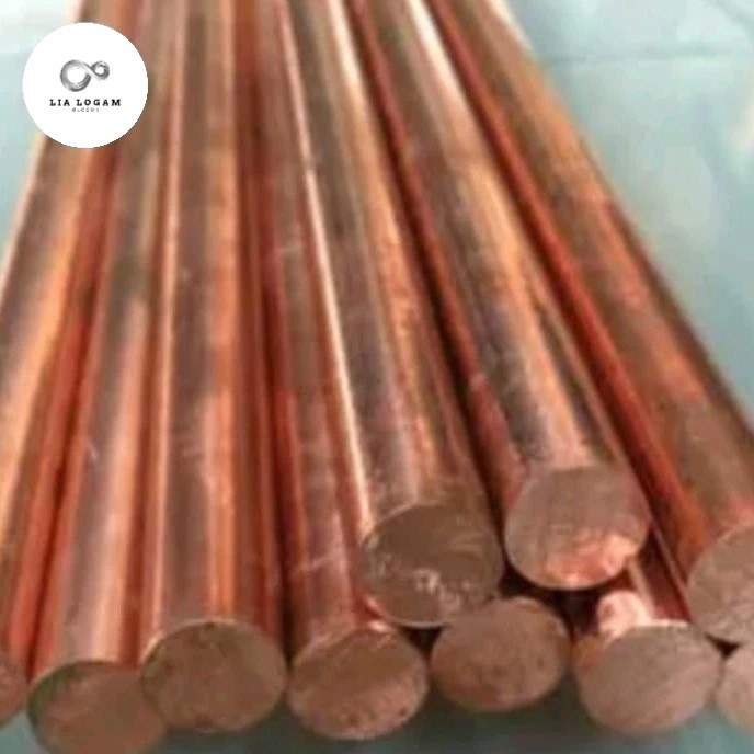 As tembaga diameter 16mm x 2000mm-tembaga grounding-As tembaga bulat - Tembaga bulat panjang 2meter