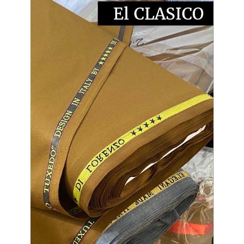 Kain Pemda khaki semi wool warna Pemda sedang tuxedo italy terlaris
