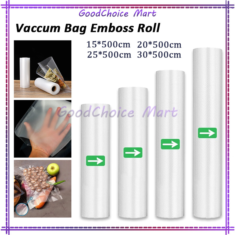 Vacuum Bag Roll / Plastik Vacuum Emboss Roll 5 Meter / Plastik Vakum Emboss