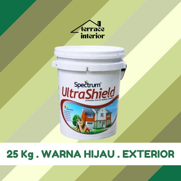 Cat Tembok Spectrum Ultrashield Warna Hijau 25 Kg
