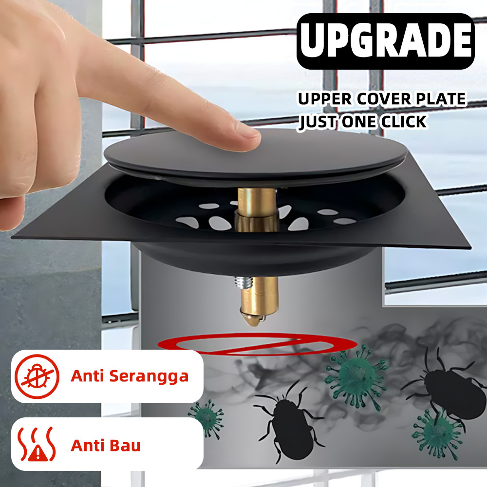 Rumah_Naya Floor drain Stainless Anti Serangga Banjir Kecoa Got Kamar Mandi Anti Tikus SUS 304