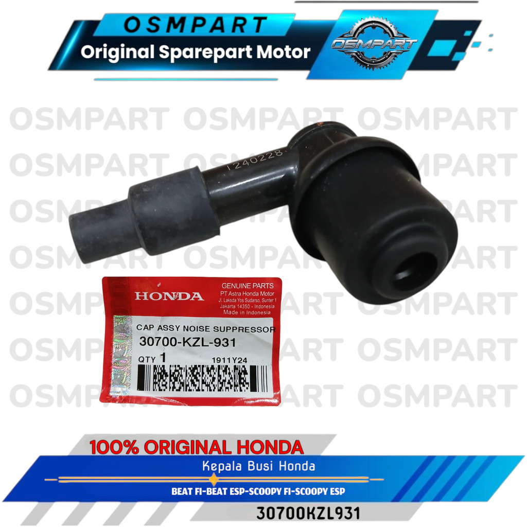 COB CAP KEPALA BUSI MOTOR SCOOPY FI BEAT FI SCOOPY ESP BEAT SPORTY HONDA ORIGINAL 30700KZL931