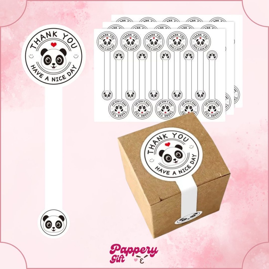 

Sticker Panjang Segel Makanan Cake Stiker Thank You 100Pcs - SE0410
