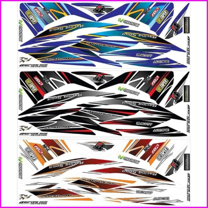 Striping Aerox 155 Variasi Yamaha Sticker Stiker Skotlet Lis Motor Lis
