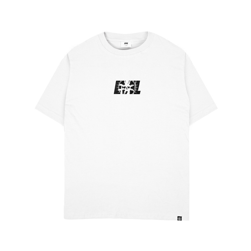 EVIL X BURGERKILL - TSHIRT OVERSIZE FONT WHITE