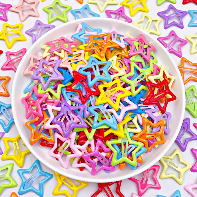 terlaris reseller welcome - f6558 jepitan warna bintang cute / aksesoris rambut cewek