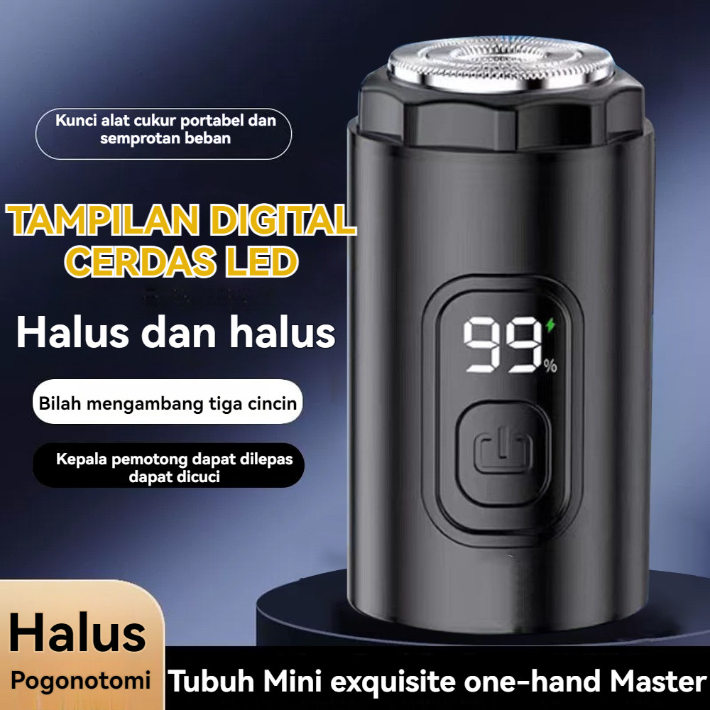 Alat Cukur Kumis Dan Jenggot LED Cukur Kumis Elektrik Pria Shaver Pencukur Jenggot Dan Kumis Elektri