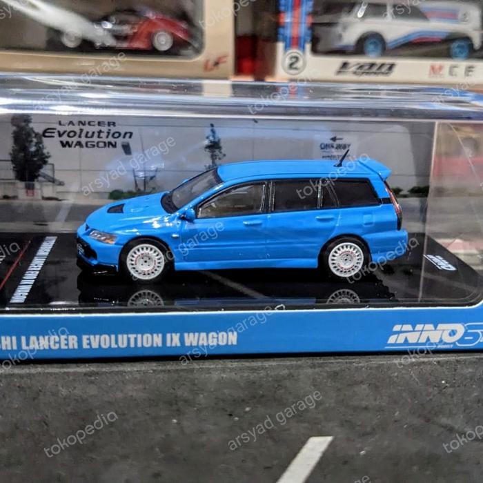 HJ99 Diecast Inno64 Mitsubishi Lancer Evolution IX Wagon Blue Segel