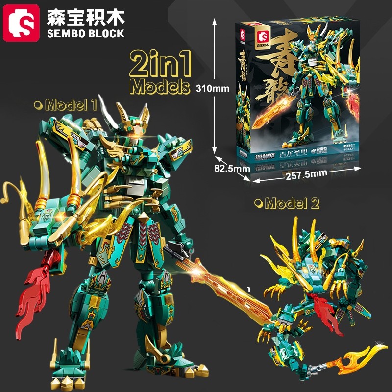 prabuaranSHOPMainan brick Sembo Block Robot Mecha Brick Besar