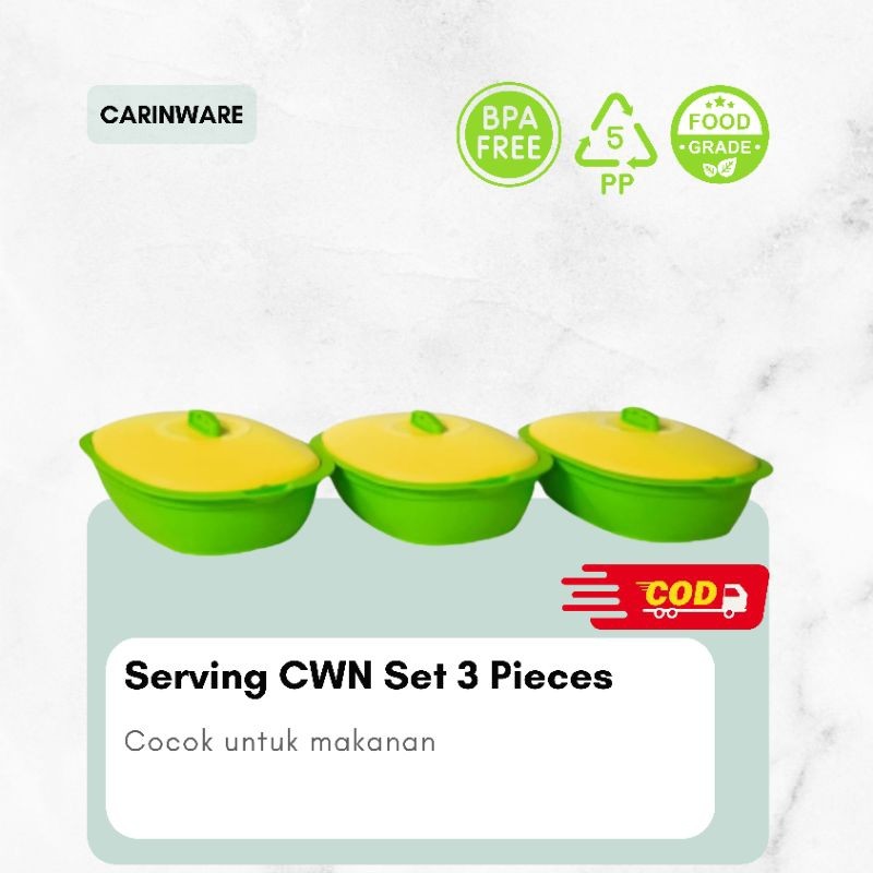 Carinware Serving Cwn Set 3Pcs Plastik Premium