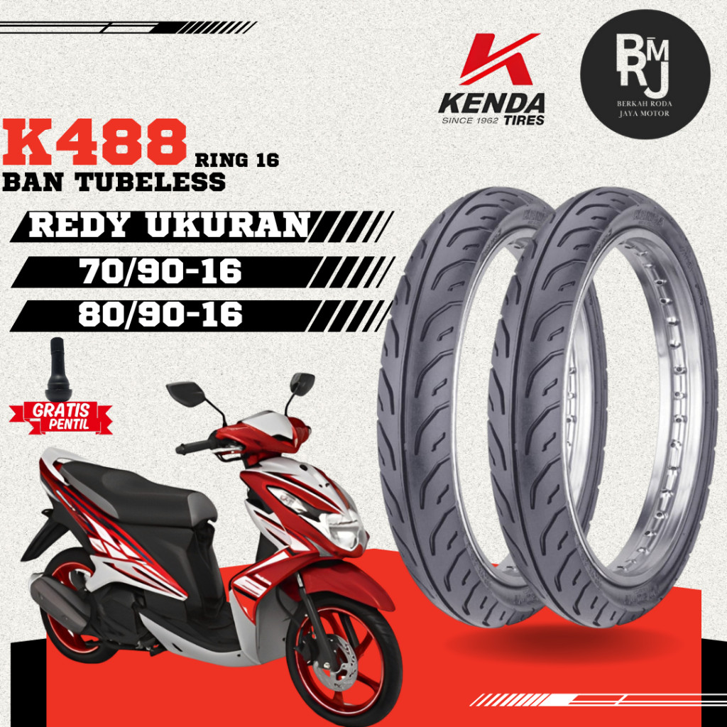Ban Motor Ring 16 Kenda K488 70/90 80/90 Tubeless