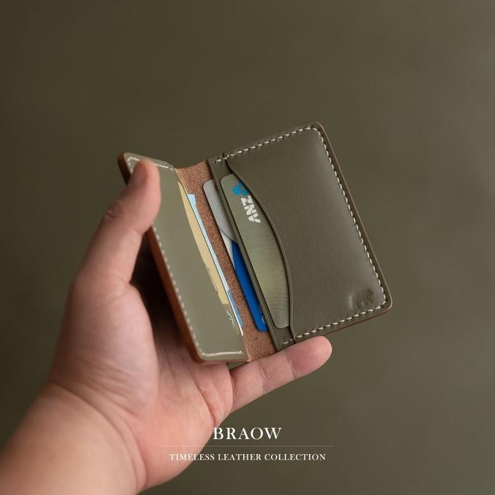

New Braow Goods Classic Card Holder Olive, Dompet Kartu Handmade Best Seller