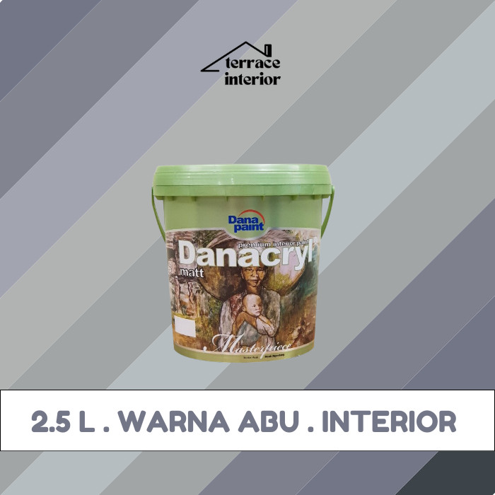 Cat Tembok Interior Danapaint Danacryl Warna Abu 2.5 L