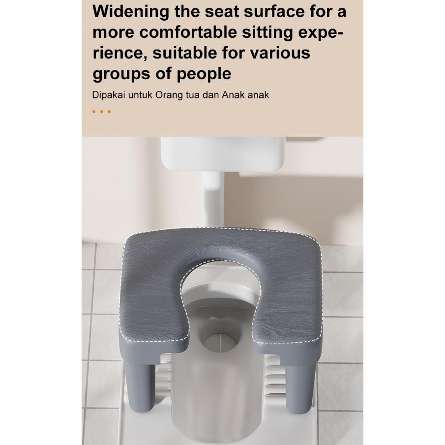Promo Kursi Toilet Jongkok Ibu Hamil Lansia Kloset Alas Duduk Lebar Ergonomis Nyaman Kuat - Hitam te