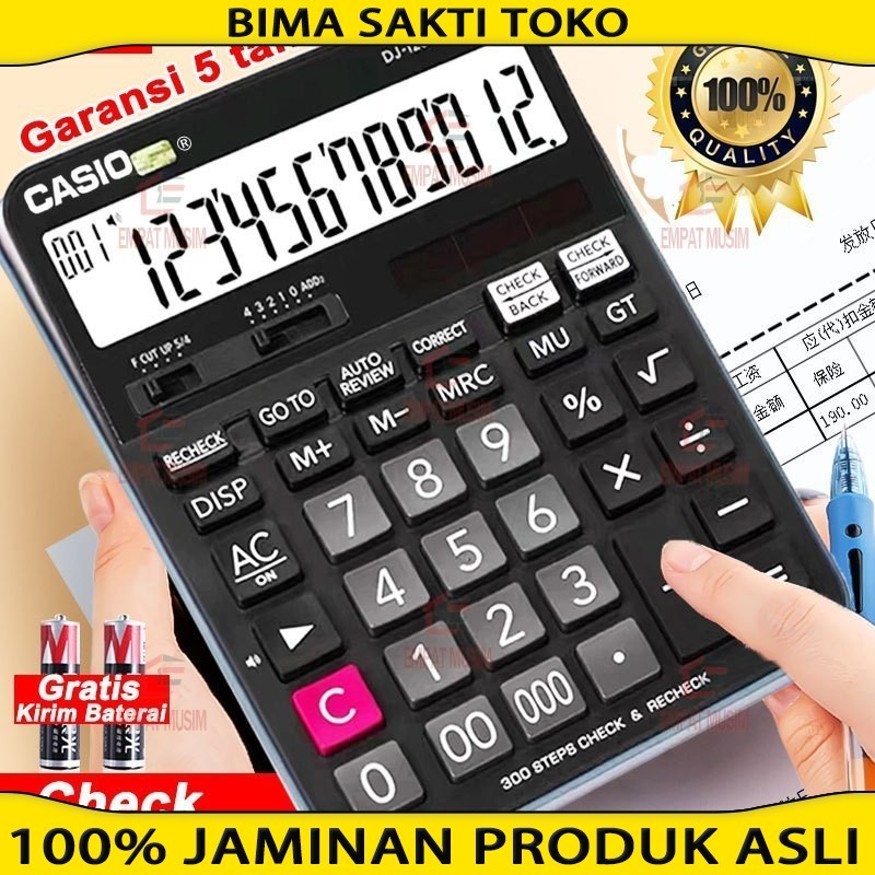 

Kalkulator Casio MJ 120D PLUS CHECK CORRECT Kalkulator Meja Check Correct 100% asli