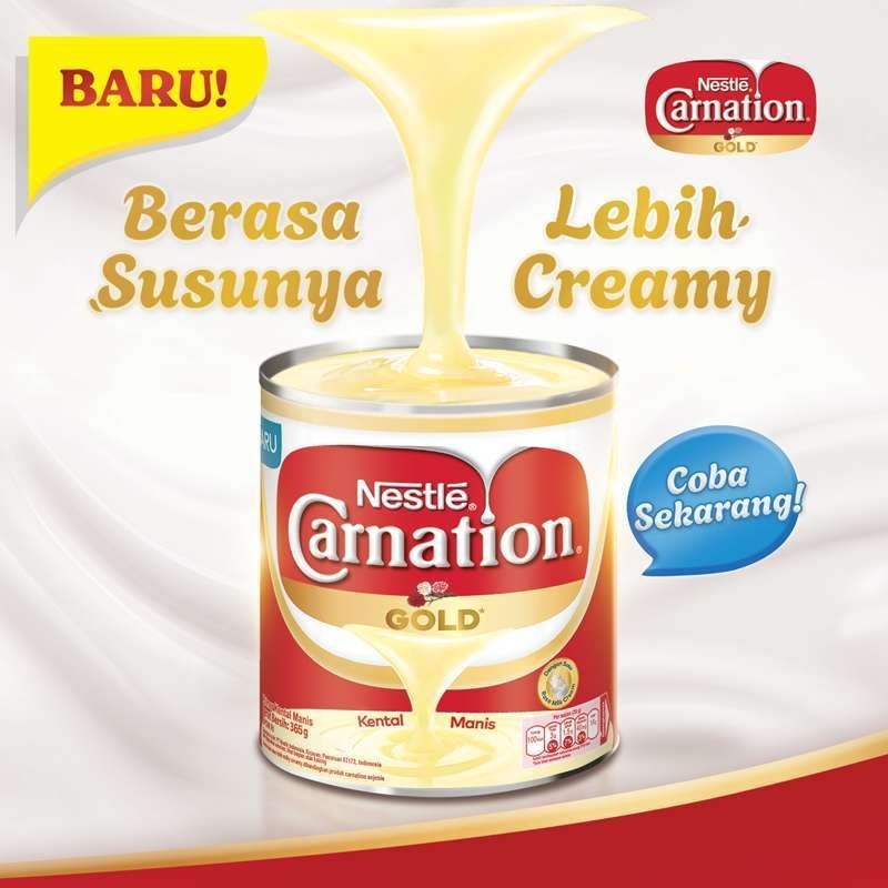

[oddsolshop] pekanbaru/Nestle Carnation Gold Susu Kental Manis SKM 365GR Lebih Creamy Halal Kaleng