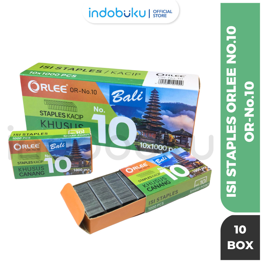 

( 10 Box ) Isi Staples ORLEE 10 Pack / Isi Staples Murah No. 10