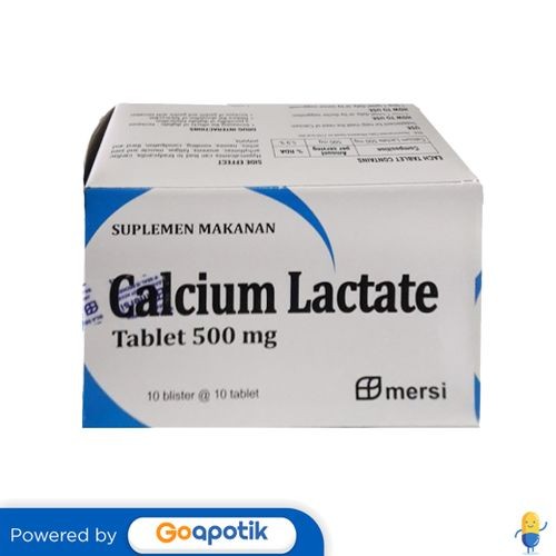 Calcium Lactate Mersifarma 500 Mg Box 100 Tablet