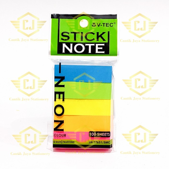 

Stick Sticky Note V-TEC SN 57651 / 5MC 100 sheets