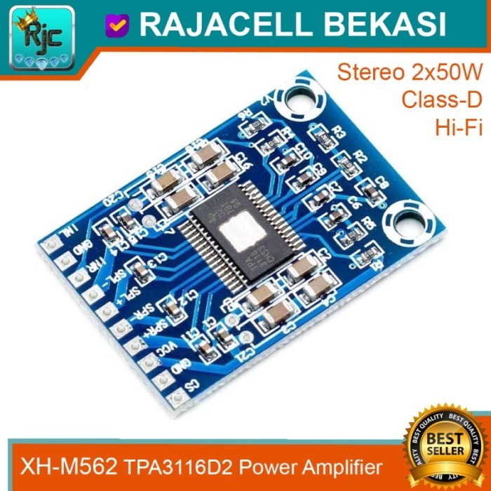 AMD99 XH-M562 TPA3116D2 Power Amplifier Stereo 50watt Class-D Hi-Fi Audio