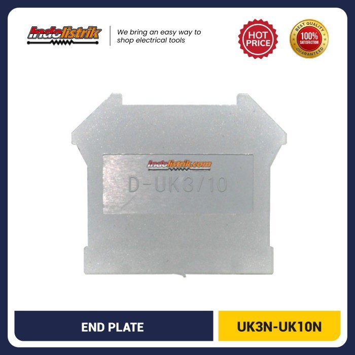 BY99 End Plate D/TUK 3/10 untuk Terminal blok UK3N-UK10N TAB