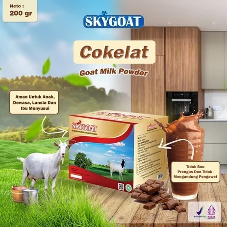

Susu Kambing Etawa Skygoat Rasa Coklat isi 10 sachet