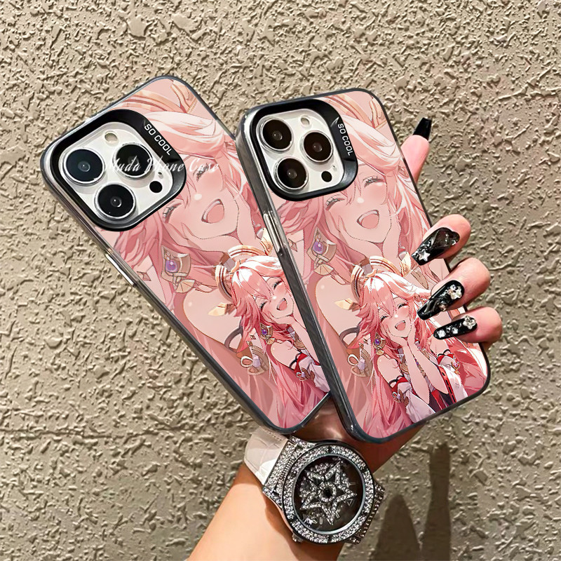 VIVO Case Genshin impact Yae Miko Case VIVO Y02 Y10 Y100 Y78 Y27 Y35 Y20 S16 Y03 Y32 Y17 Casing ph V