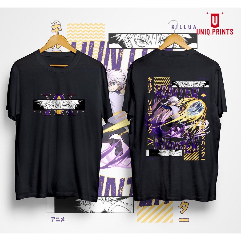 Kaos prints Anime Shirt HXH KILLUA Graphic Tshirt Unisex