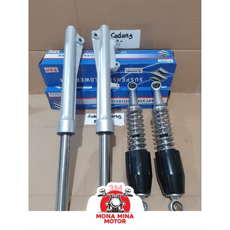 Paket As Shock Tabung Depan+Shockbreaker Belakang Suzuki Shogun 110 R Shogun 125 R Shogun Kebo (1 Se