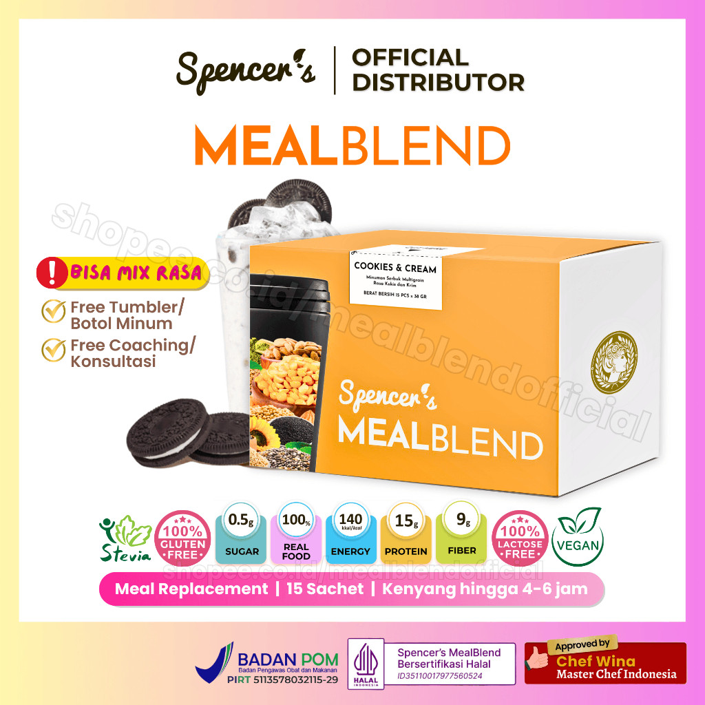 

Spencer's MealBlend – Meal Replacement dan Multigrain Drink Badan Langsing Alami Spencer Meal Blend