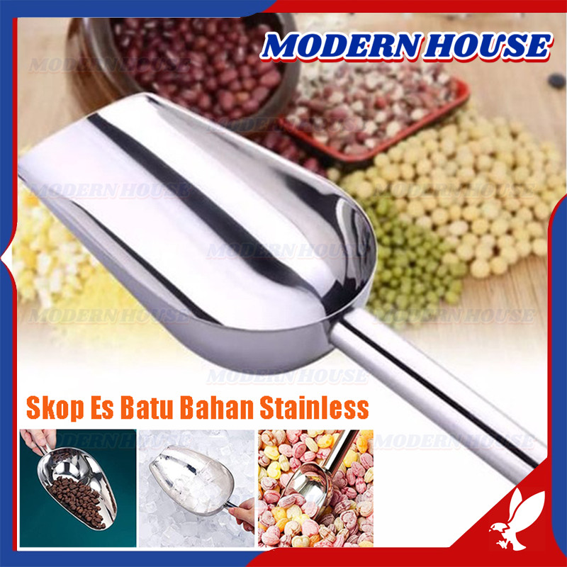 Sekop Es/Skop Es Batu/Sekop Tepung/Sendok Es Batu Steinless/Sendok Skop Es Batu Stainless Tebal