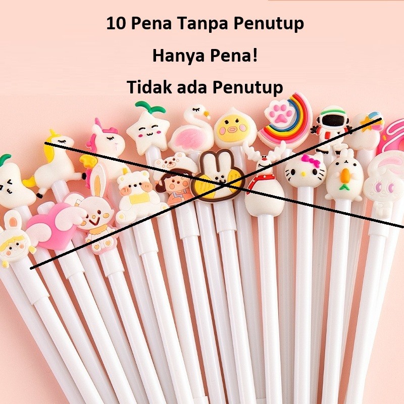 

Set 10 Pena Tanpa Penutup Tinta HItam Gel GoK-ST0585