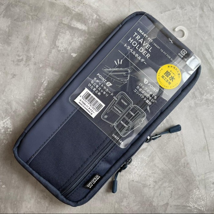 

[Best Promo] LIHIT LAB A-7686 Smart Fit Cordura Travel Wallet - Navy