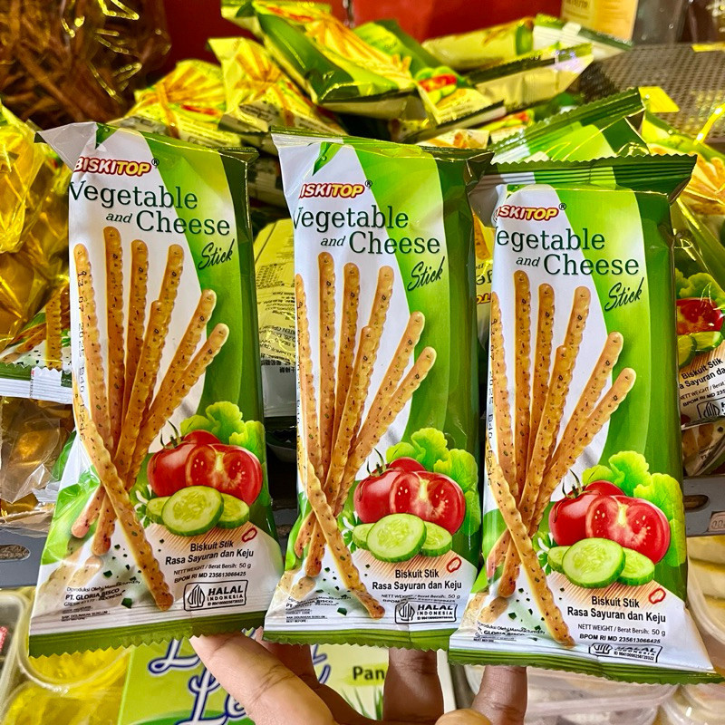 

BISKITOP - VEGETABLE STICK 60g Biskuit Stik Rasa Sayuran Keju