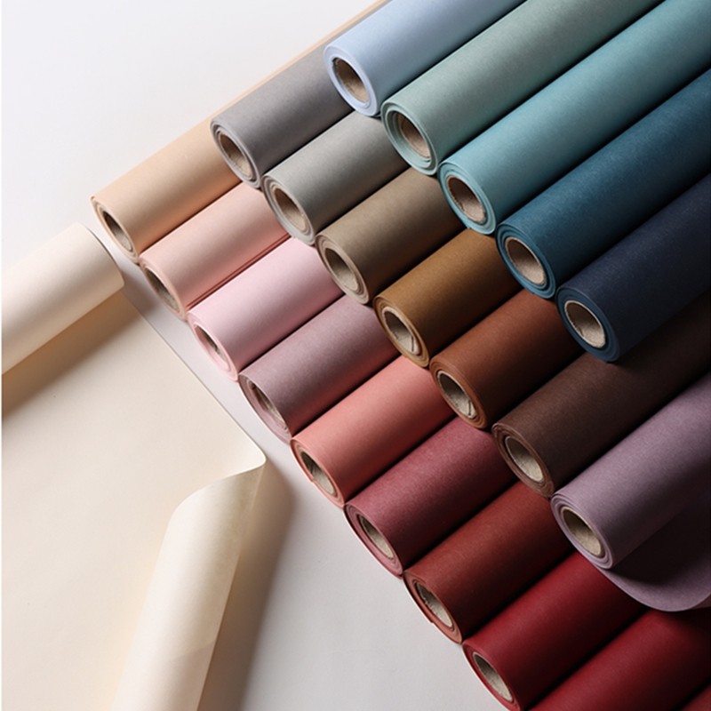 

60cmx6Metres Waterproof Roll Flower Solid Color Packaging Papers Supplies Toughness Tear Resistant Gift Bouquet Wrapping Paper