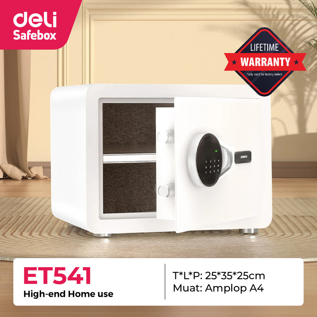

BRANKAS DIGITAL DELI ET-541 Putih / SAFE DEPOSIT BOX / CASH BOX ET541