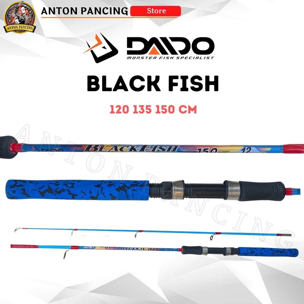Joran Pancing Daido Blackfish Fiber Solid 120,135,150cm Lentur Murah Dan Kuat
