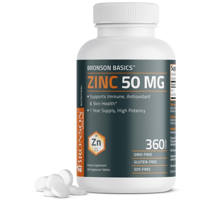 Bronson Zinc Gluconate 50 MG 360 Vegetarian Tablets Jual