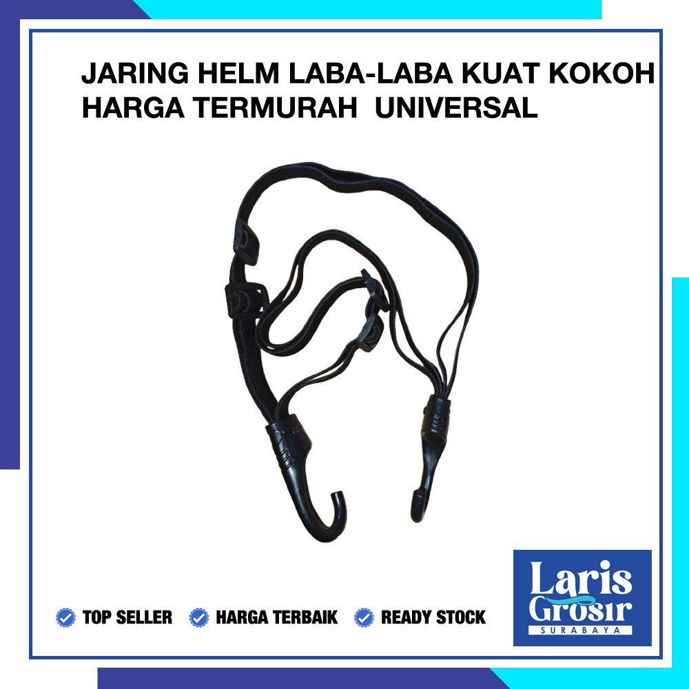Jaring helm Spider laba laba/Tali helm/cargo net Laris Grosir Surabaya