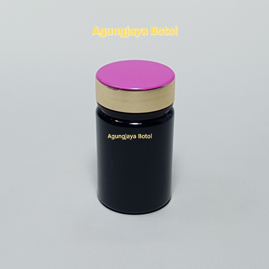Botol Obat 60 ml Hitam / Botol Kapsul / Botol Tablet / Botol Jamu