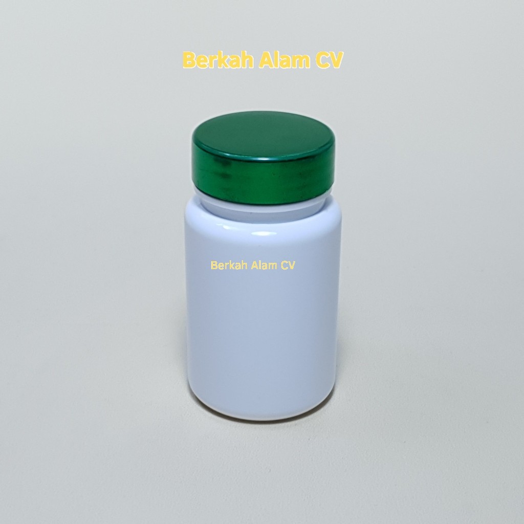 Botol Obat 100 ml Putih Plug Segel / Botol Kapsul 100 ml