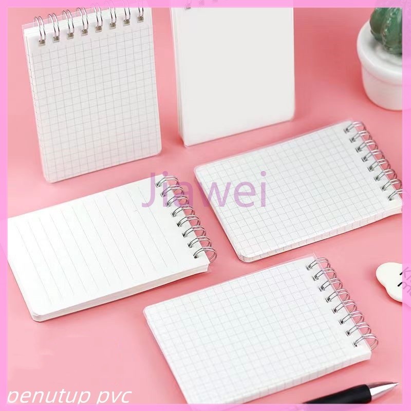 

Jiawei Flip-Up Coil Book/Transparent PP Matte Cover Portable Mini Portable Notebook