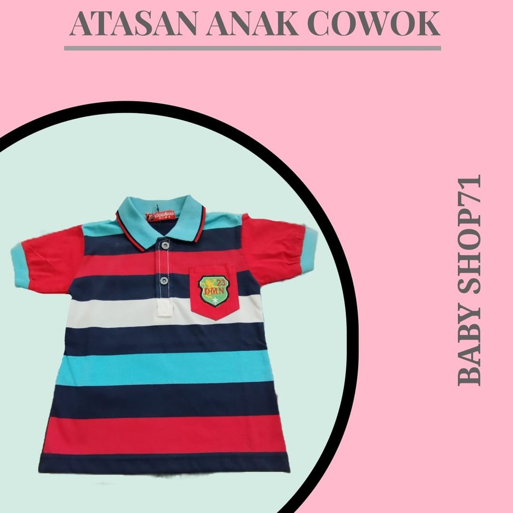 Kaos Kerah Domino Liris Anak Cowok Terbaru