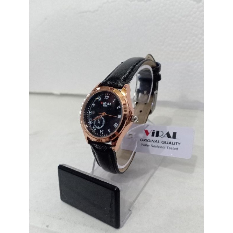 BWH ( VRL 181123-3 ) JAM TANGAN COUPLE MURAH PRIA WANITA FASHION KULIT ANALOG ANTIAIR