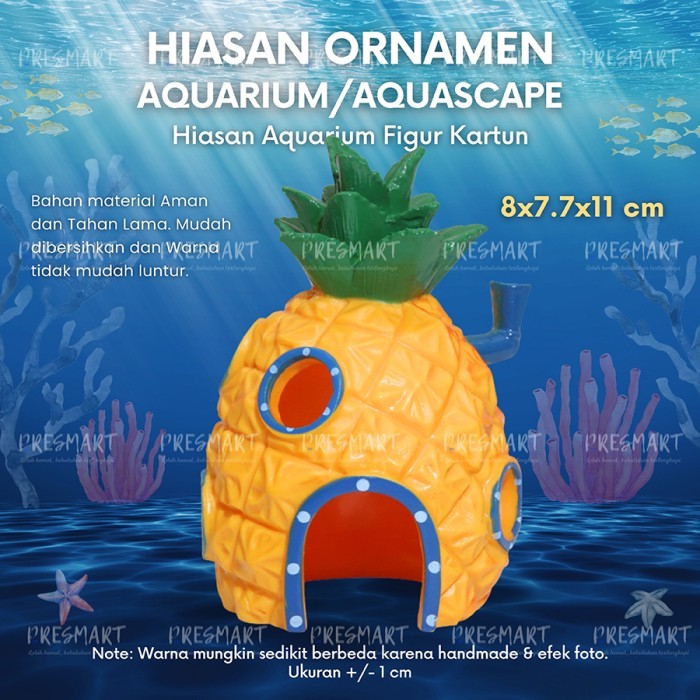 Hiasan Aquarium Spongebob Dekorasi Akuarium Aquascape Ikan Ornamen Spongebob Squidward