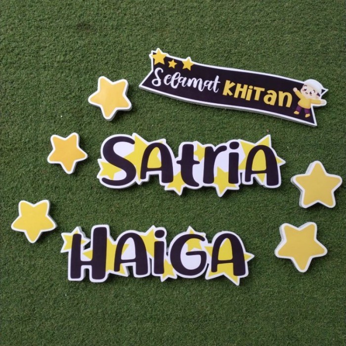 RB001 Custom Tulisan Sterofoam dekorasi khitan sunat khitanan - pita 10cm