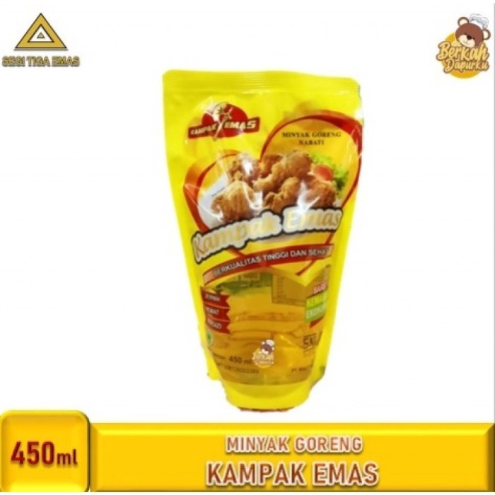 

Minyak Goreng Kampak Emas 450ml Pouch Minyak Goreng MURAH Termurah
